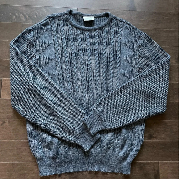 Greenwoods Menswear - Vintage Acrylic Wool Blend Grandpa Sweater Men’s M - Picture 10 of 10